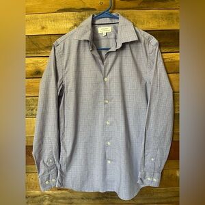 Banana Republic Men's Purple Checkered Dress Shirt Size S Wrinkle Resistant